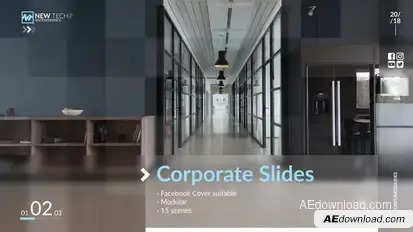 Corporate Slides Social Media Openers template preview
