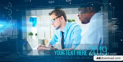 Corporate Slideshow Video Displays template preview