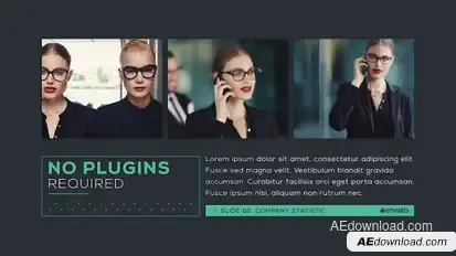 Corporate Slideshow Video Displays template preview