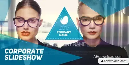 Corporate Slideshow Video Displays template preview