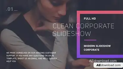 Minimal Corporate Presentation Video Displays template preview