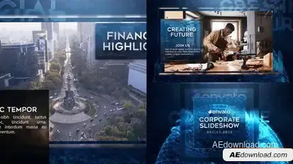 Corporate Slideshow Openers template preview