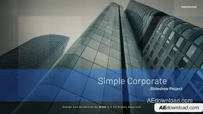 Corporate Slideshow Video Displays template preview