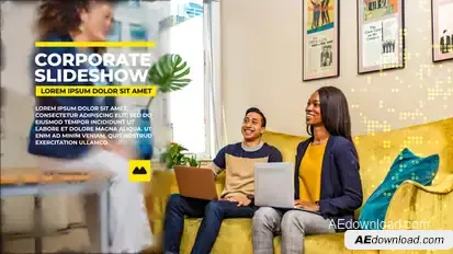 Corporate Slideshow Video Displays template preview