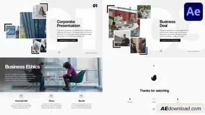 Videohive Corporate Slideshow Presentation for After Effects Openers template preview
