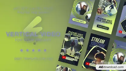 Corporate Sport Vertical Youtube Video Displays template preview