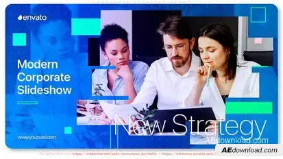 Corporate Strategy Promo Video Displays template preview