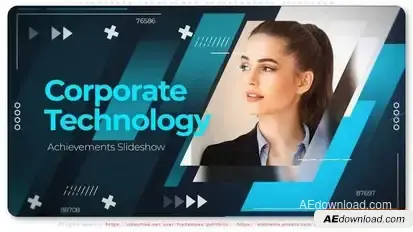 Corporate Technology Achievements. Slideshow Openers template preview