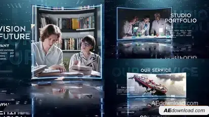 Corporate Technology Slideshow Openers template preview