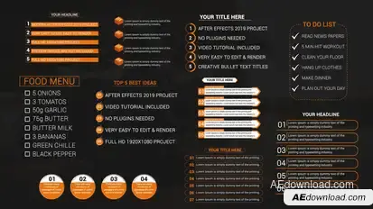 Corporate Text Lists Titles template preview