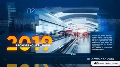 Corporate Timeline Video Displays template preview