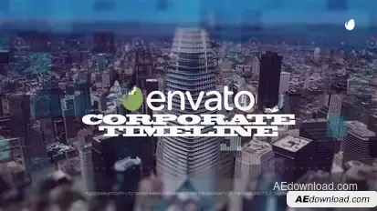 Corporate Timeline Video Displays template preview