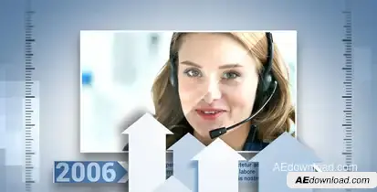 Corporate Timeline Video Displays template preview