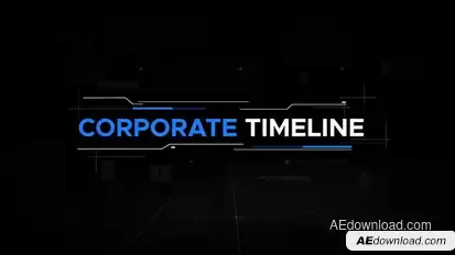Corporate Timeline Cinematic Slideshow Video Displays template preview