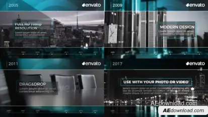 Corporate Timeline Video Displays template preview