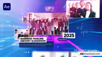 Corporate Timeline History Slideshow Video Displays template preview