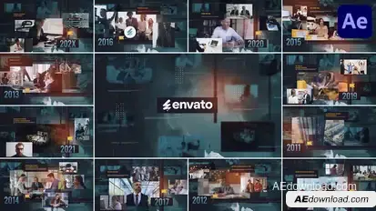 Corporate Timeline Portfolio for After Effects Openers template preview