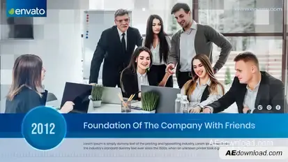 Corporate Timeline Slideshow Video Displays template preview