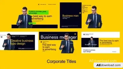 Corporate Titles Scene Titles template preview