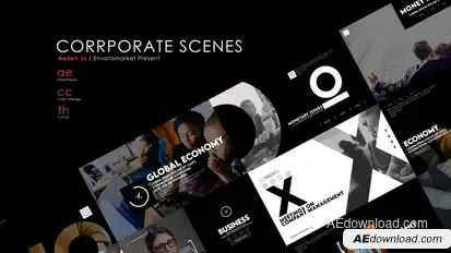 Corporate Titles Scenes Titles template preview