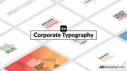 Corporate Typography Infographics template preview