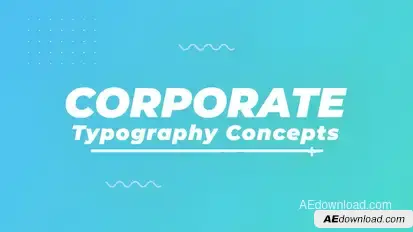 Corporate Typography Scenes Openers template preview