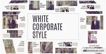 Corporate White Video Displays template preview