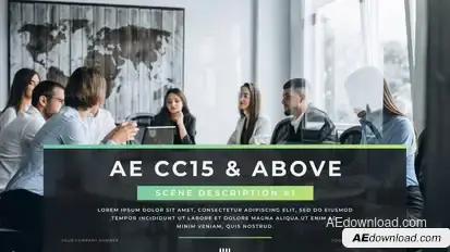 Corporative Business Slides Video Displays template preview