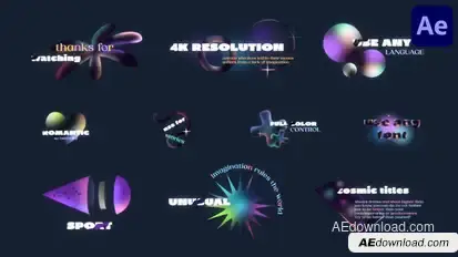 Cosmic Titles for After Effects Titles template preview