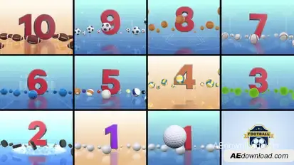 Countdown - Sports Balls Elements template preview