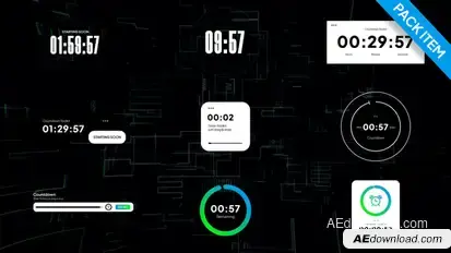 Countdown and Timer PACK Elements template preview