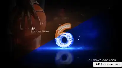 Countdown Glowing Glass Numbers Elements template preview