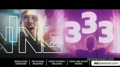 Countdown Party Video Displays template preview