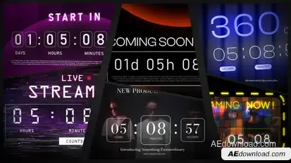 Countdown Timeline Elements template preview