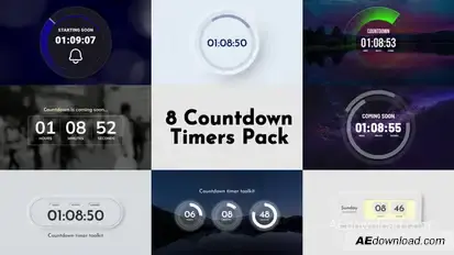 Countdown Timer Pack Video Displays template preview