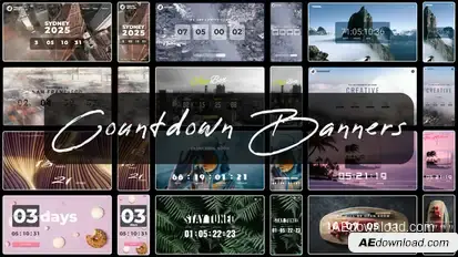 Countdown Timer Wide Banners Elements template preview
