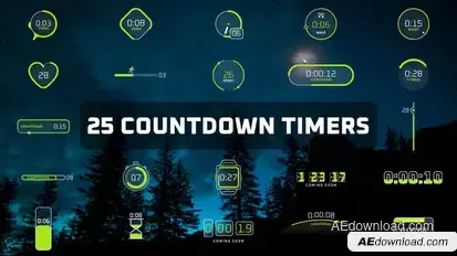 Countdown Timers with Progress Bar Elements template preview