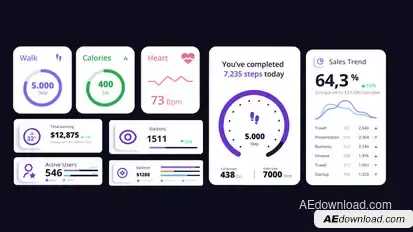 Counter Infographic Elements template preview