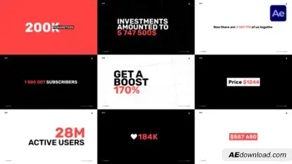 Counter Pro  AE Titles template preview
