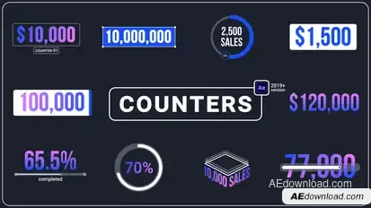 Counters Infographics template preview