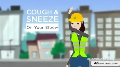 Covid-19 Character Sneeze Product Promo template preview