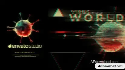 Covid-19 Glitch Logo Logo Stings template preview