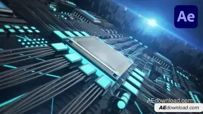 CPU 3D Technology Logo Intro Logo Stings template preview