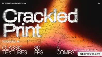 Crackled Print Typography Titles template preview
