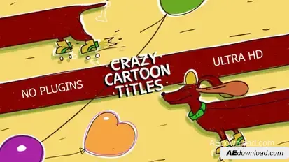 Crazy Cartoon Titles Titles template preview