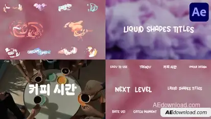 Cream Liquid Titles for After Effects Titles template preview