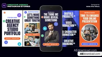 Creative Agency Instagram Stories Product Promo template preview