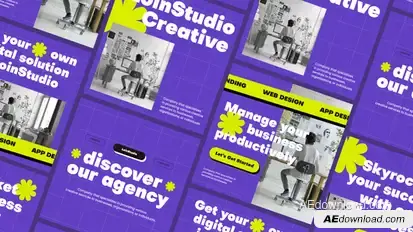 Creative Agency Post Pack Product Promo template preview