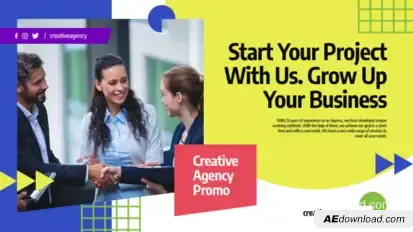 Creative Agency Slideshow Video Displays template preview
