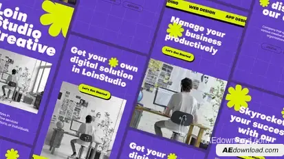 Creative Agency Stories Pack Product Promo template preview